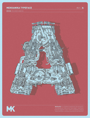 Illustration for article titled A is for Autobot: A mechanized font inspired by Transformers